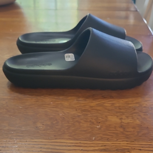 adidas Black Slide Sandals - Picture 3 of 4